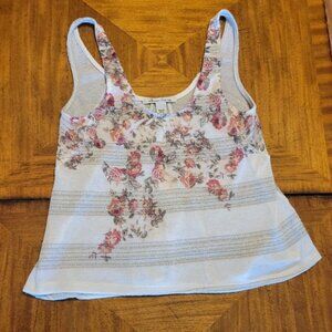 American Rag Cie Shimmer Floral Tank